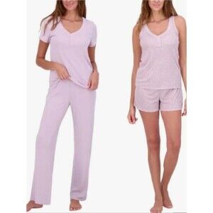 New Live 2 Lounge Lavender 4-Piece Pointelle Lounge Set Size Medium Pajamas NWT